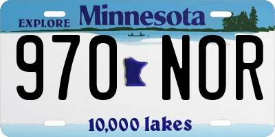 MN license plate 970NOR