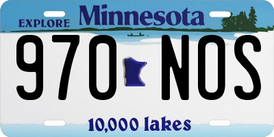 MN license plate 970NOS