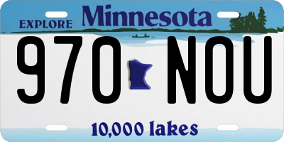 MN license plate 970NOU