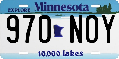 MN license plate 970NOY