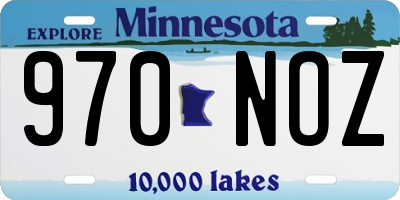 MN license plate 970NOZ