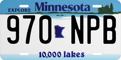 MN license plate 970NPB