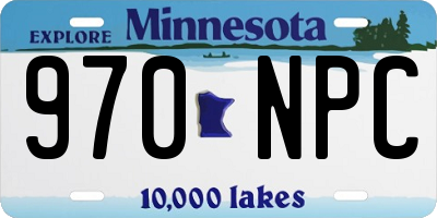 MN license plate 970NPC