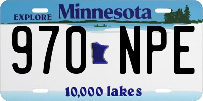MN license plate 970NPE