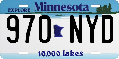 MN license plate 970NYD