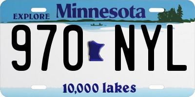 MN license plate 970NYL