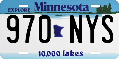 MN license plate 970NYS