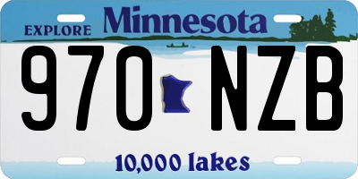 MN license plate 970NZB