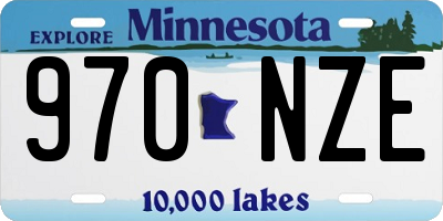 MN license plate 970NZE