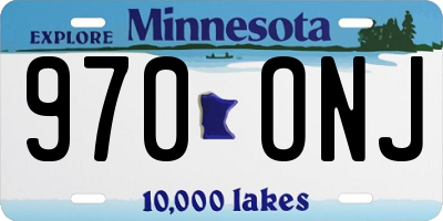 MN license plate 970ONJ