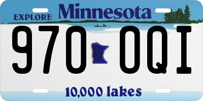 MN license plate 970OQI