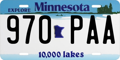MN license plate 970PAA