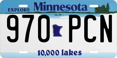 MN license plate 970PCN