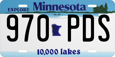 MN license plate 970PDS