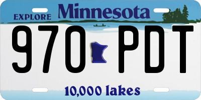 MN license plate 970PDT