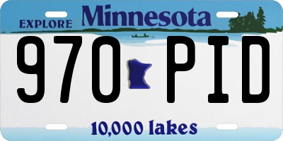 MN license plate 970PID