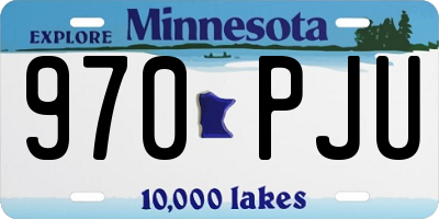 MN license plate 970PJU