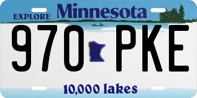 MN license plate 970PKE