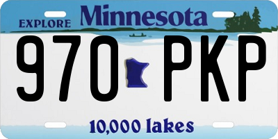 MN license plate 970PKP