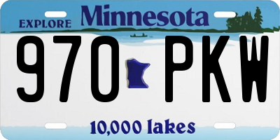 MN license plate 970PKW