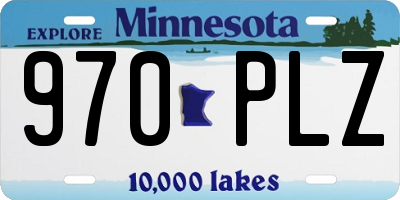 MN license plate 970PLZ