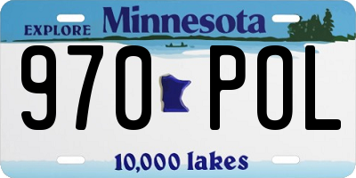 MN license plate 970POL