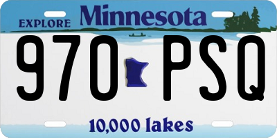MN license plate 970PSQ