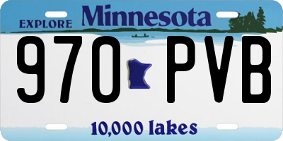 MN license plate 970PVB
