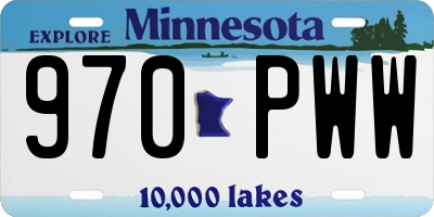 MN license plate 970PWW