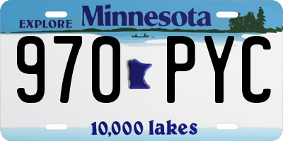 MN license plate 970PYC