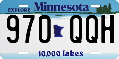 MN license plate 970QQH