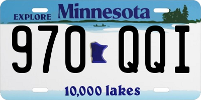 MN license plate 970QQI