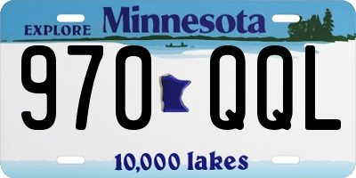 MN license plate 970QQL