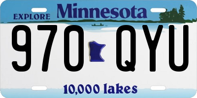 MN license plate 970QYU