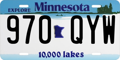 MN license plate 970QYW