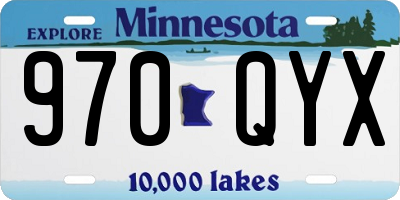 MN license plate 970QYX