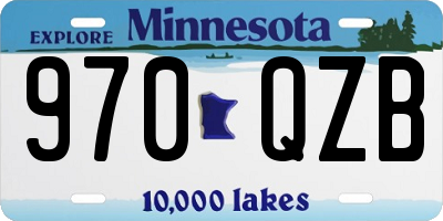 MN license plate 970QZB