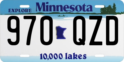 MN license plate 970QZD
