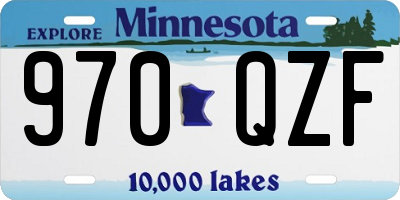 MN license plate 970QZF