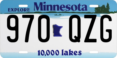 MN license plate 970QZG