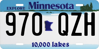 MN license plate 970QZH