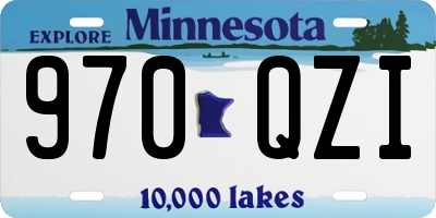 MN license plate 970QZI