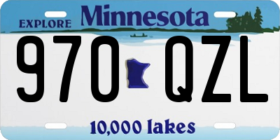 MN license plate 970QZL