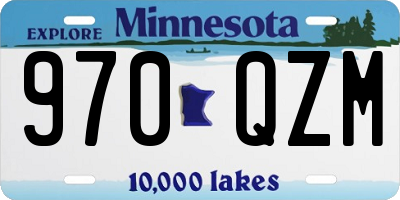 MN license plate 970QZM