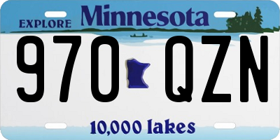 MN license plate 970QZN