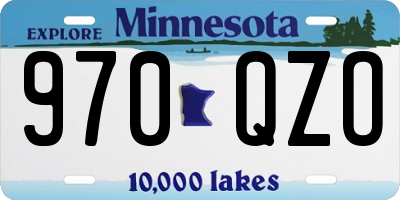 MN license plate 970QZO