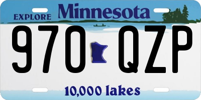 MN license plate 970QZP