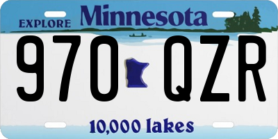 MN license plate 970QZR