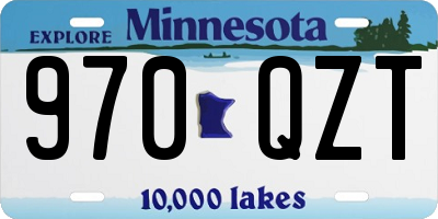 MN license plate 970QZT