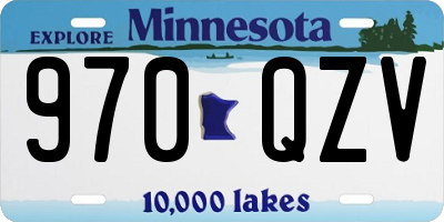 MN license plate 970QZV